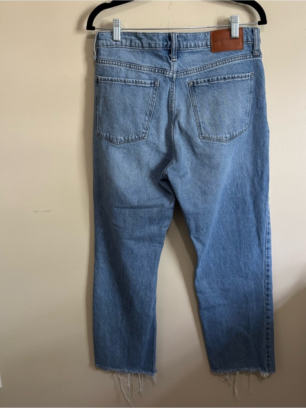 Lucky Brand Zoe High Rise Straight Distressed Raw Hem Jeans Size 10 - Picture 9 of 11